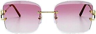 Square Rimless Sunglasses