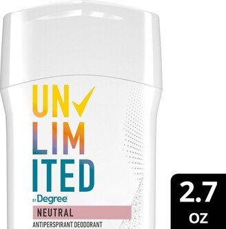 Unlimited Invisible Solid 96-Hour Antiperspirant & Deodorant Stick - Neutral - Floral Scent - 2.7oz