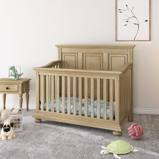 Jims Maison Traditional Farmhouse Style 4-in-1 Full Size Convertible Crib - Converts to Toddler Bed and Daybed and Full-Size Bed - 60 x 27