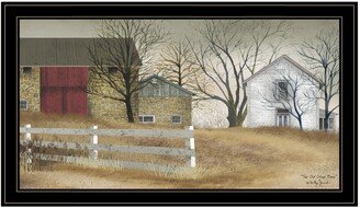 The Old Stone Barn by Billy Jacobs, Ready to hang Framed Print, Black Frame, 33 x 19