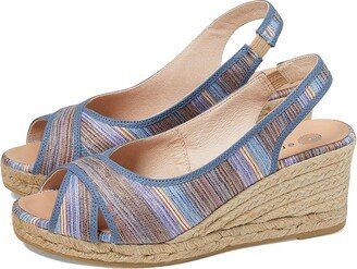 Fran (Blue) Women's Wedge Shoes