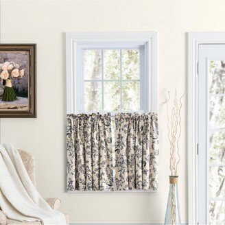 Waverly Gardens Rod Curtain Pocket Tier Pair 84W x 30L