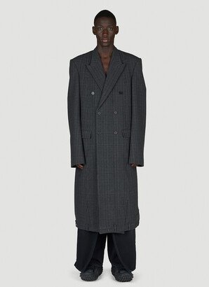 Deconstructed Check Coat - Man Coats Grey S