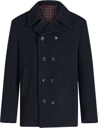 Notched-Collar Double-Breasted Coat-AA