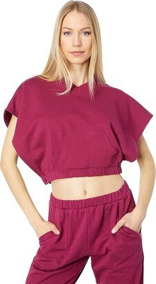 V-Neck Sweatshirt (Plum) Women's Sweatshirt