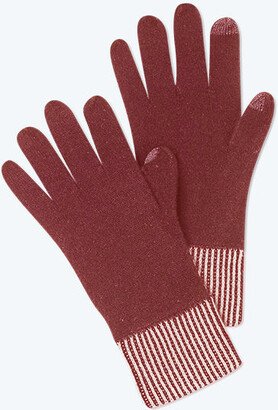 The Coziest Cashmere Blend Gloves - Rosewood & Shell
