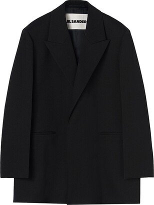 Single-Breasted Wool Blazer-AE