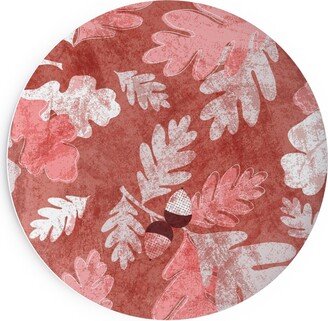 Salad Plates: Oak Forest - Red Salad Plate, Red