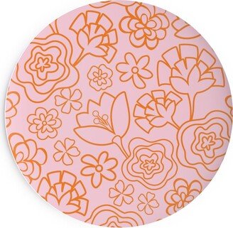 Salad Plates: Flower Confetti - Pink Salad Plate, Pink