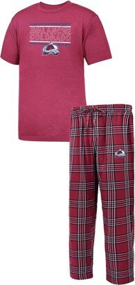 Men's Burgundy Colorado Avalanche Big and Tall T-shirt and Pajama Pants Sleep Set