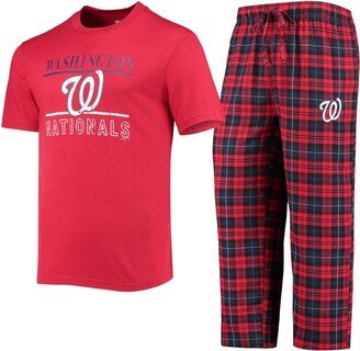 Concepts Sport Men's Red, Navy Washington Nationals Lodge T-shirt and Pants Sleep Set - Red, Navy