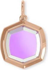 Davis 18k Rose Gold Vermeil Charm in Dichroic Glass