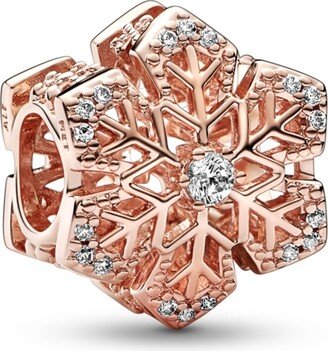 Cubic Zirconia Festive Snowflake Charm