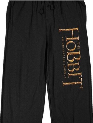 The Hobbit Logo Men's Black QT Sleep Pajama Pants-XL