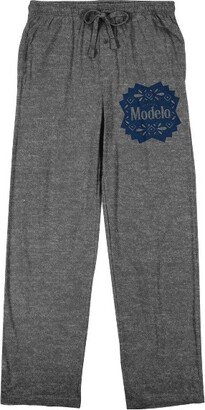 Modelo Especial Modelo Badge Logo Men's Heather Gray Sleep Pajama Pants-Medium