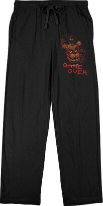 Five Nights at Freddy's Men's Game Over Black Sleep Pajama Pants-Large