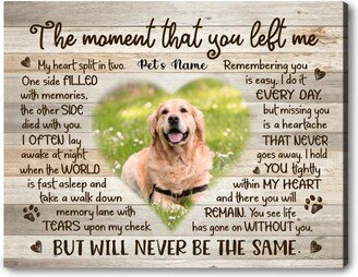 Custom Photo Pet Memorial Canvas, Dog Passed Away Gift, Pets in Remembrance, Loss Gifts, Of Canvas