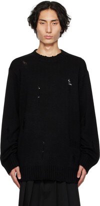 Black Distressed Sweater