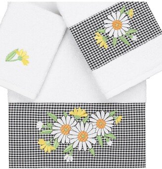 Daisy 3-Piece Embellished Towel - White