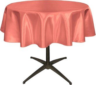 Bridal Satin Table Overlay, For Small Coffee | Coral, Round Choose