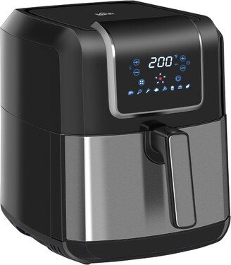 HOMCOM Air Fryer, 1700W 6.9 Quart Air Fryers Oven with Digital Display, 360° Air Circulation, Adjustable Temperature, Timer, Nonstick Basket, Black