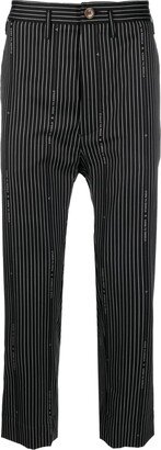 Cruise stripe-print cropped trousers