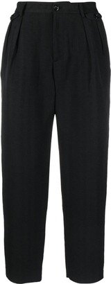 Cropped Pleated Trousers