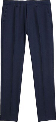 Pressed-Center Cropped Trousers