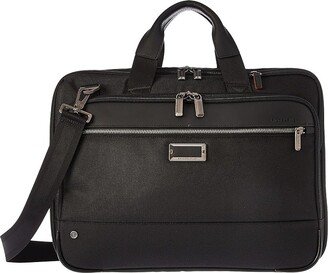 @work Medium Expandable Brief (Black) Briefcase Bags