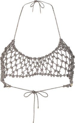 Nodi crystal-embellished bra