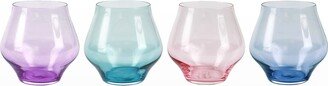 Contessa Assorted Stemless Wine Glasses, Set of 4