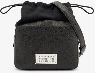 Black Camera Leather Cross-body bag