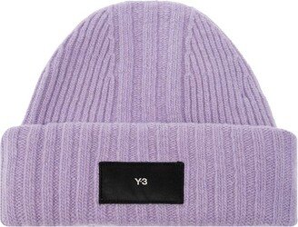 Logo Patch Knitted Beanie-AA