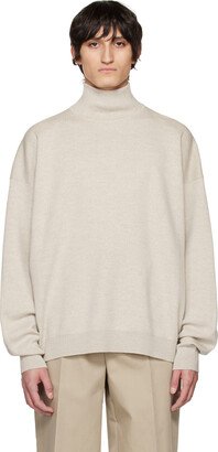 Beige Lightweight Turtleneck-AA