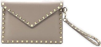 Garavani Rockstud Zip-Up Envelope Clutch Bag-AB