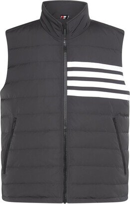 4-Bar Motif Zipped Gilet