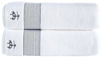 Rope Stripe Border 2Pc Bath Sheets-AA