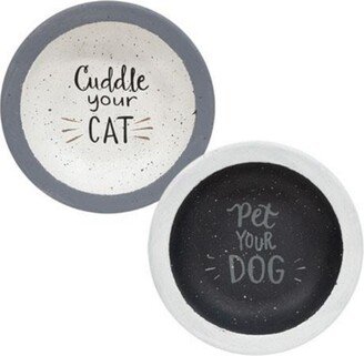 Pet & Cuddle Bowl 2 Asstd. - Grey-Blue - 6” in diameter and 1” deep