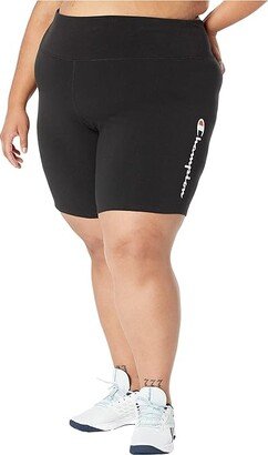 Plus Size Authentic Bike Shorts - Graphic (Black) Women's Clothing