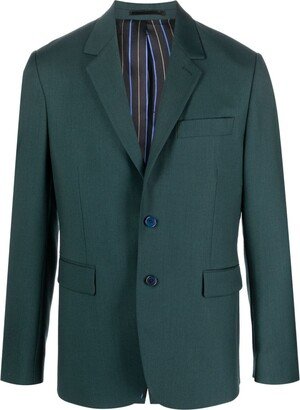 Single-Breasted Wool Blazer-BB