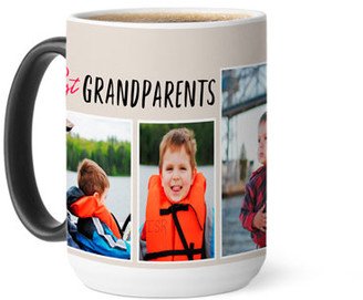 Mugs: Contemporary Best Grandparents Color Changing Mug, 15Oz, Red