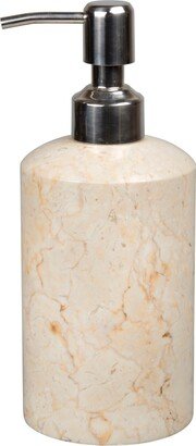 Spa Collection Champagne Marble Liquid Soap Dispenser, Lotion Dispenser - Beige-AA