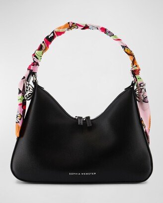 Mariposa Zip Leather Hobo Bag-AA