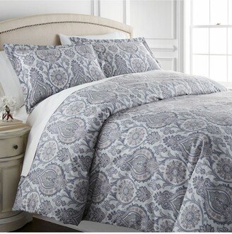 Luxury Premium Oversized Boho Paisley Print Reversible Comforter 3-Piece Set