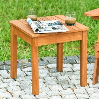 Wooden Square Side End Table Patio Coffee Bistro Table Indoor