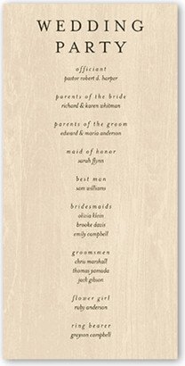 Wedding Program Cards: Uniting Union Wedding Program, Beige, 4X8 Flat Program, Matte, Signature Smooth Cardstock, Square