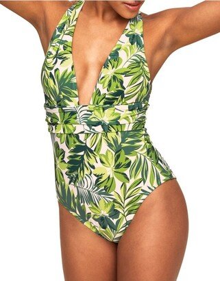 Adore Me Women's Monroe One Piece Swimwear XS / Palm Paradise C01 Green