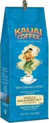 Kauai Coffee Vanilla Macadamia Nut Medium Roast Ground Coffee - 100% Hawaiian Coffee- 7oz