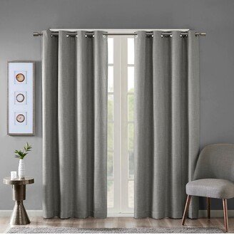 Gracie Mills 1-pc Maya Printed Heathered Blackout Grommet Top Curtain Panel - 50x84