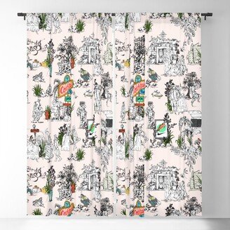 Toile de Jouy Between eras 01 Blackout Curtains